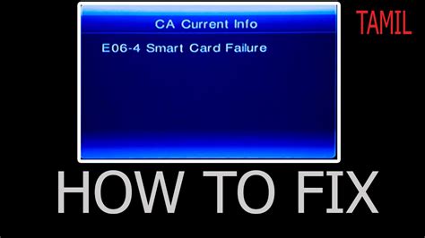 Satking 800 smart card error code E06